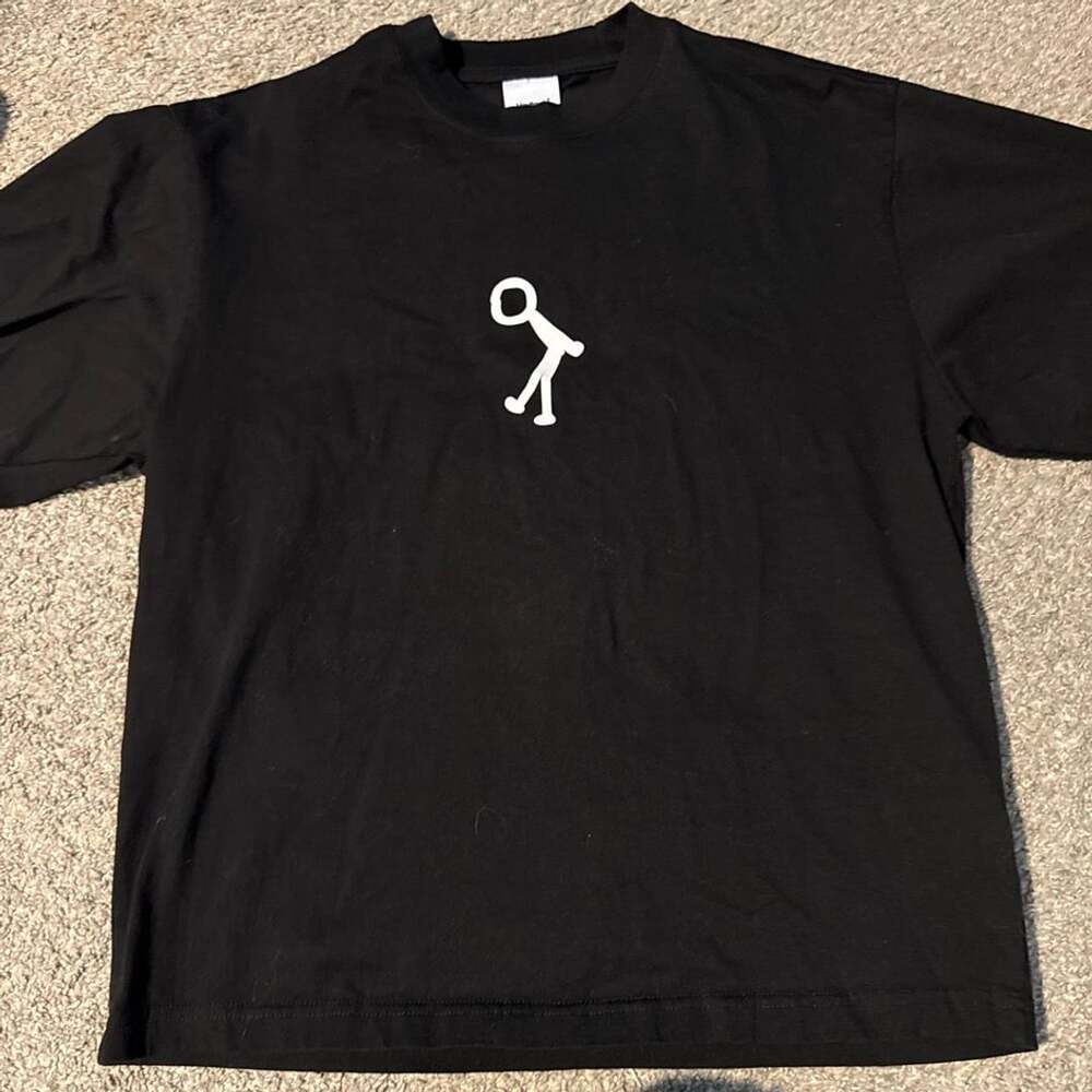 Heyfreak T-Shirt Size Small Black Stick Figure Graphic